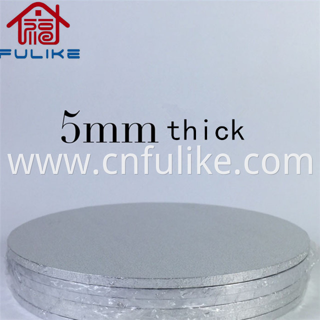 Round Silver Cake Board 5mm Thick